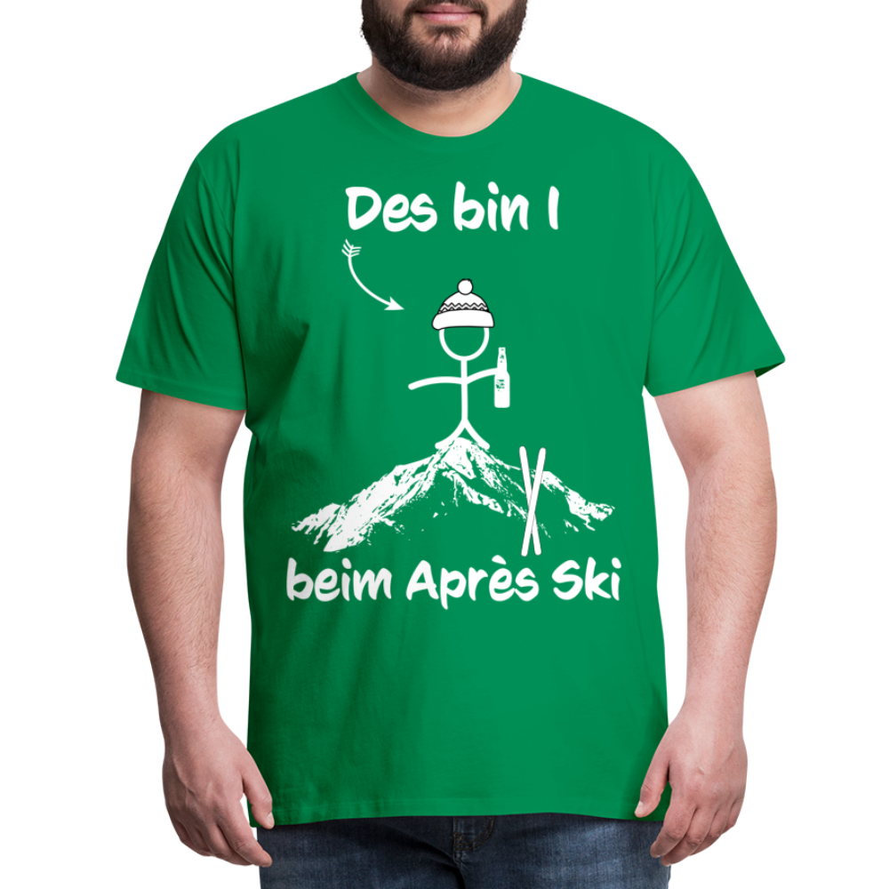 Des bin I beim Après Ski - Männer T-Shirt - Kelly Green