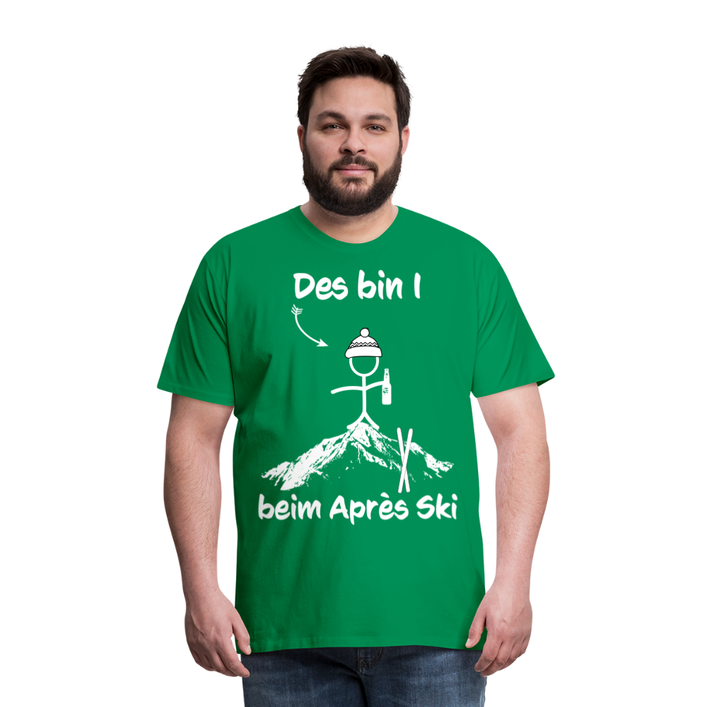 Des bin I beim Après Ski - Männer T-Shirt - Kelly Green