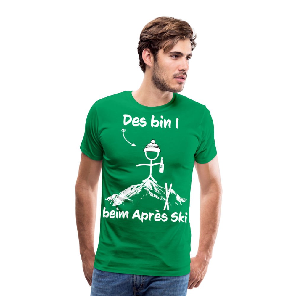 Des bin I beim Après Ski - Männer T-Shirt - Kelly Green