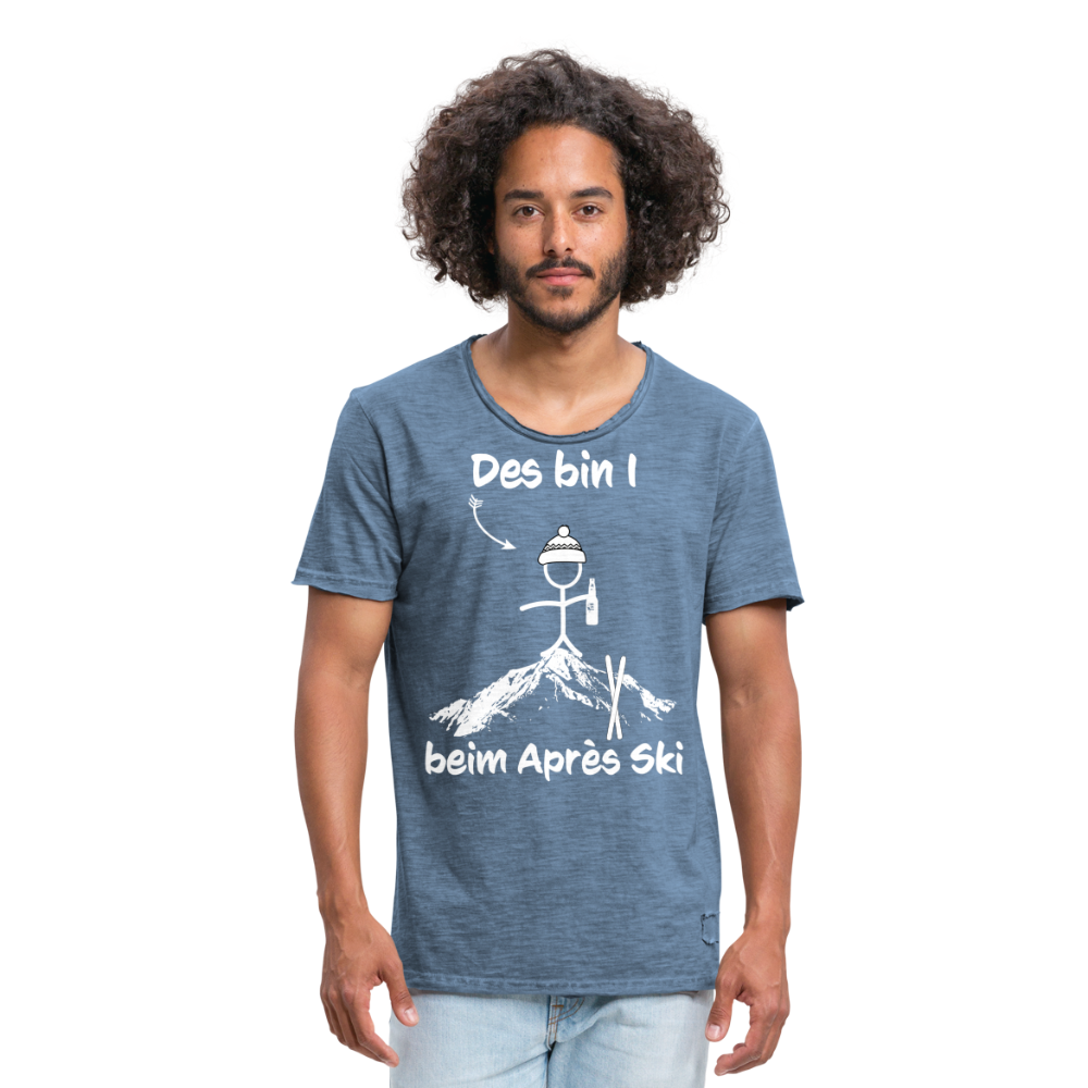 Des bin I beim Après Ski - Männer Vintage T-Shirt - Vintage Denim