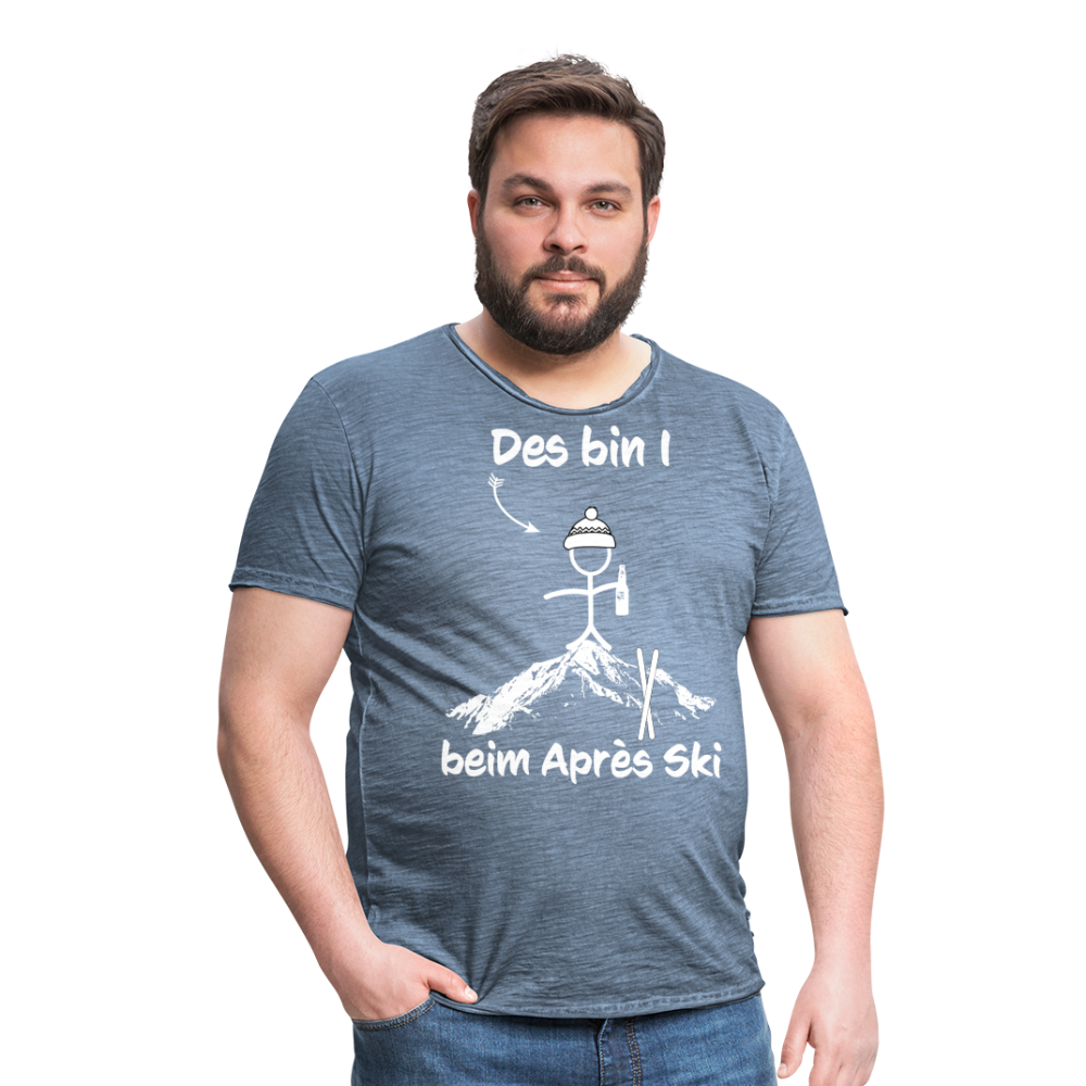 Des bin I beim Après Ski - Männer Vintage T-Shirt - Vintage Denim
