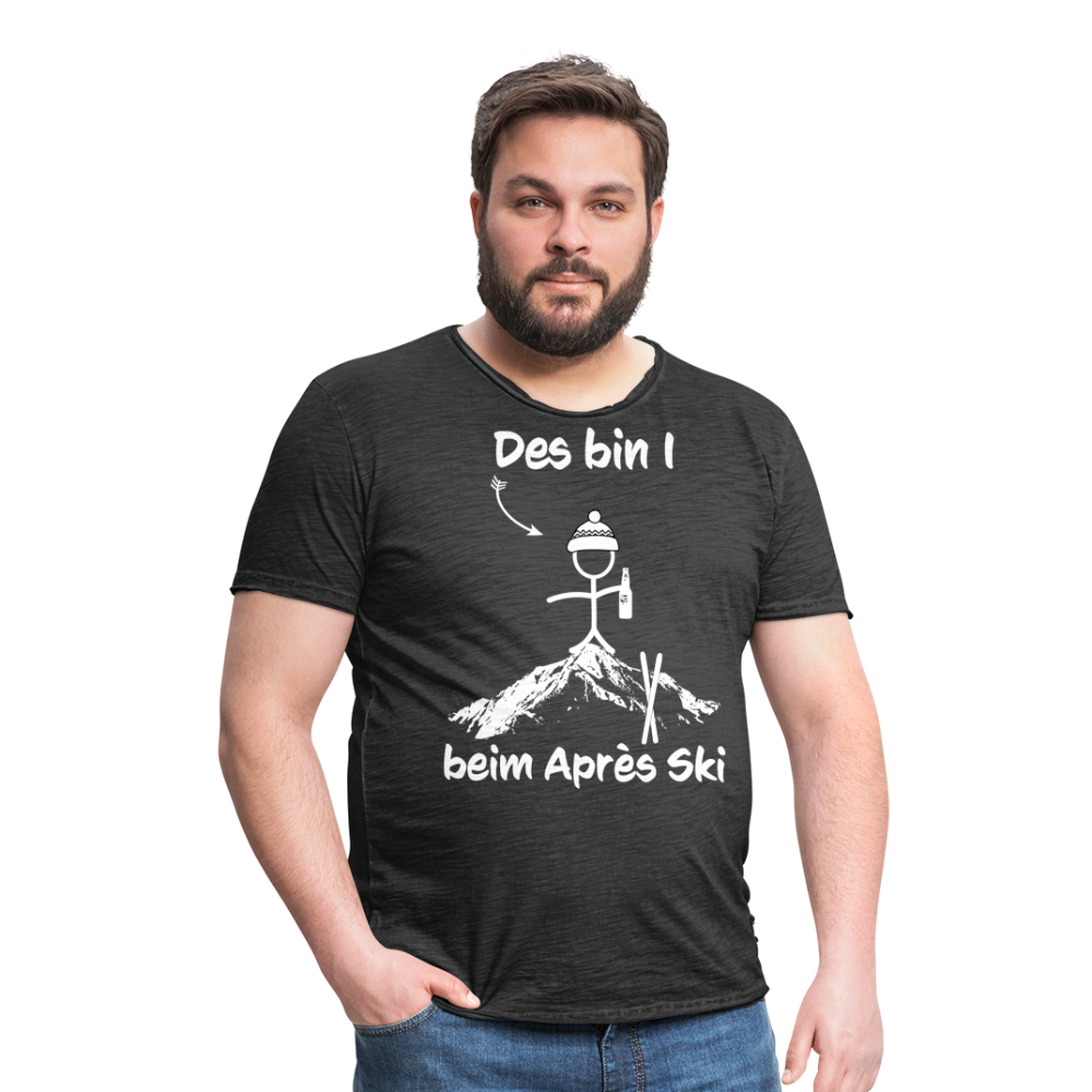 Des bin I beim Après Ski - Männer Vintage T-Shirt - Vintage Schwarz