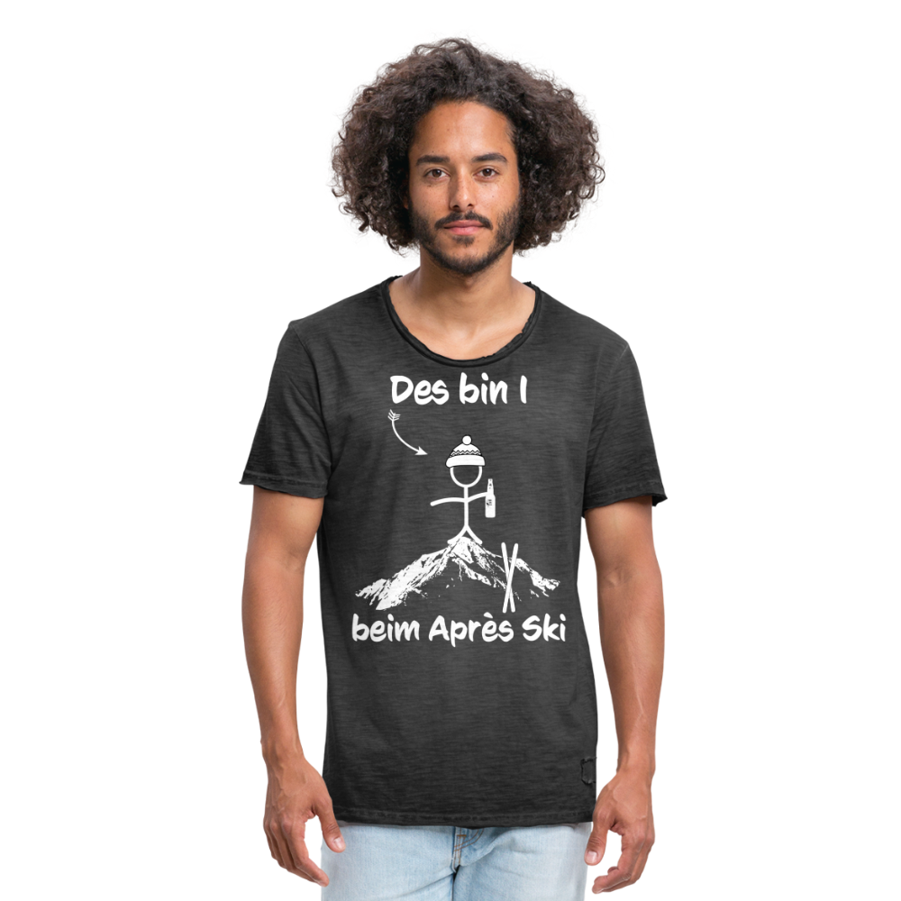 Des bin I beim Après Ski - Männer Vintage T-Shirt - Vintage Schwarz