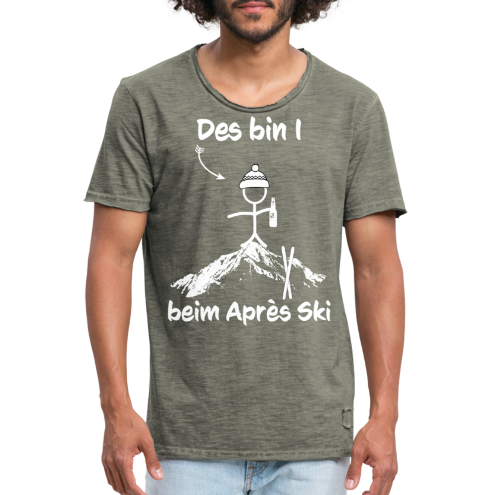 Des bin I beim Après Ski - Männer Vintage T-Shirt - Vintage Khaki