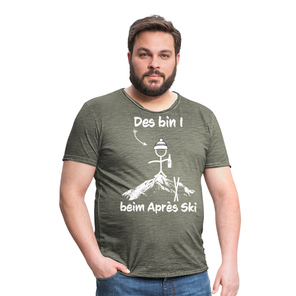Des bin I beim Après Ski - Männer Vintage T-Shirt - Vintage Khaki