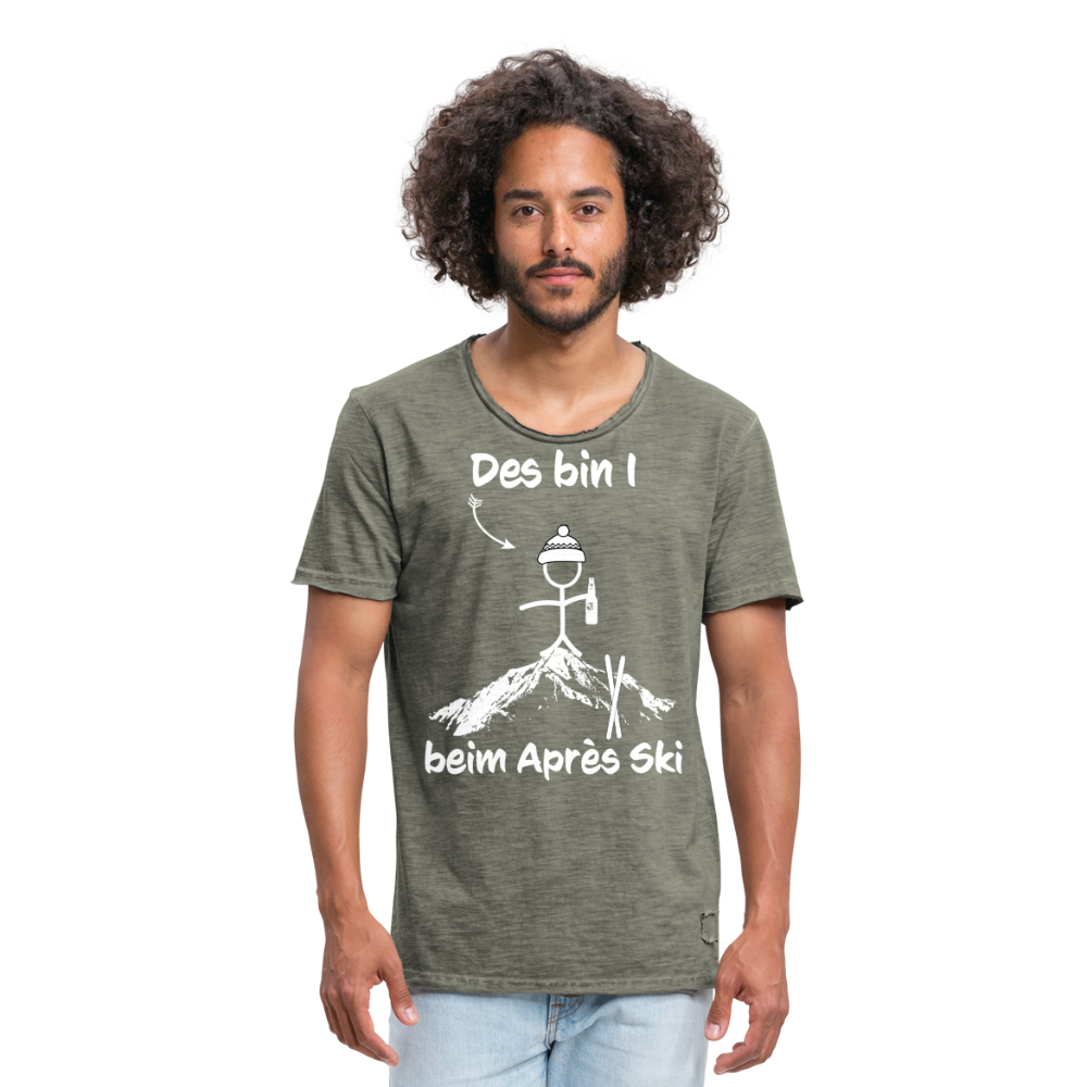 Des bin I beim Après Ski - Männer Vintage T-Shirt - Vintage Khaki
