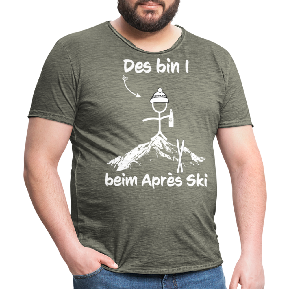 Des bin I beim Après Ski - Männer Vintage T-Shirt - Vintage Khaki
