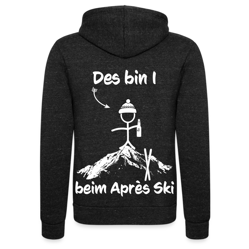 Des bin I beim Après Ski - Unisex Tri-Blend Kapuzenjacke - Anthrazit