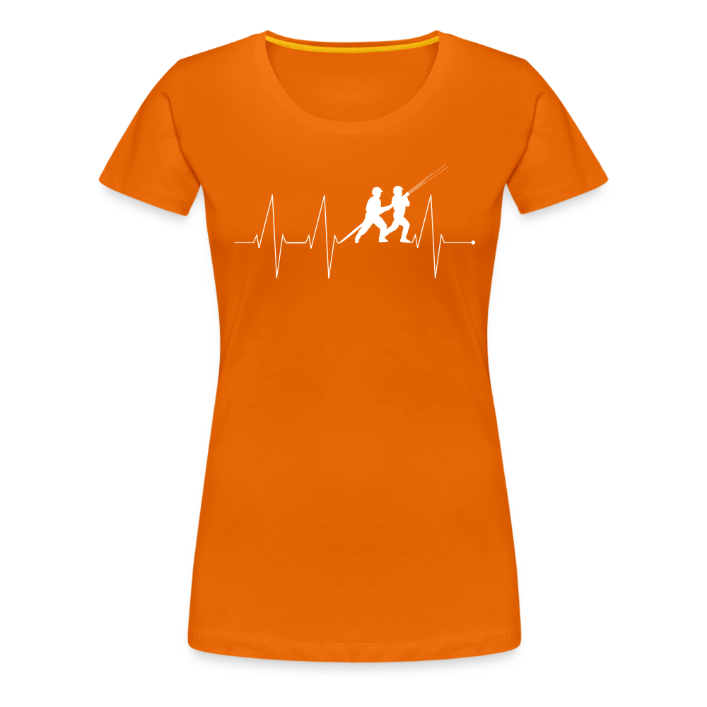 Herzschlag Feuerwehr - Frauen T-Shirt - Orange