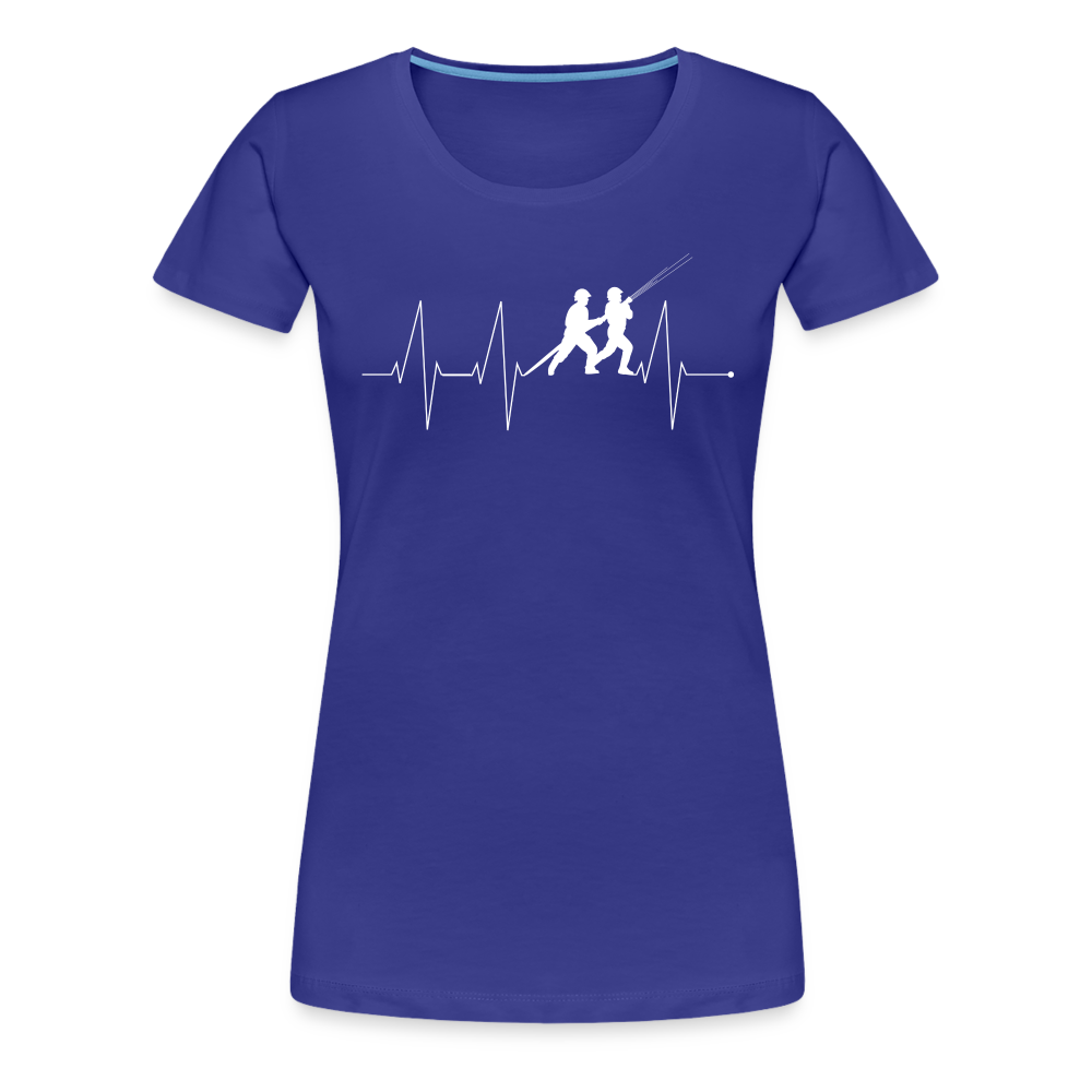Herzschlag Feuerwehr - Frauen T-Shirt - Königsblau