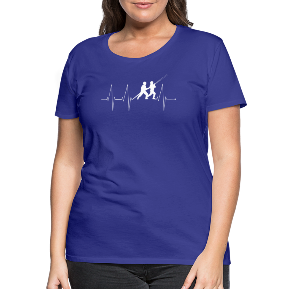 Herzschlag Feuerwehr - Frauen T-Shirt - Königsblau
