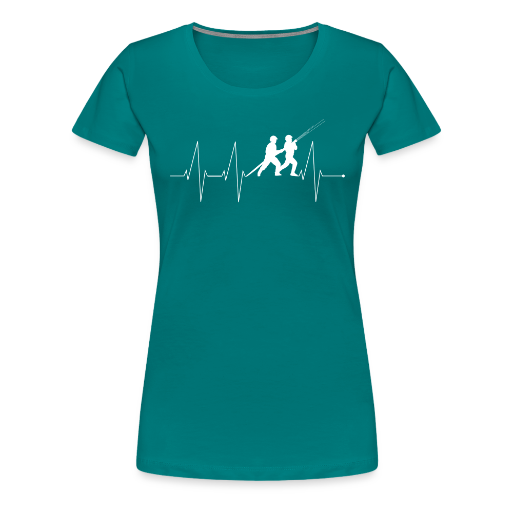 Herzschlag Feuerwehr - Frauen T-Shirt - Divablau
