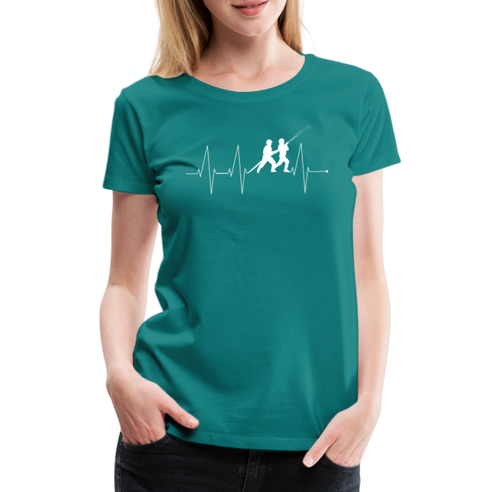 Herzschlag Feuerwehr - Frauen T-Shirt - Divablau