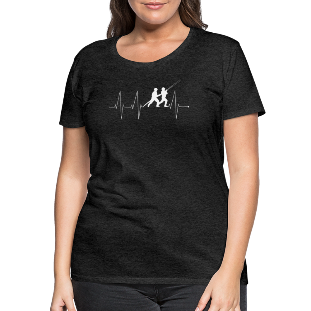 Herzschlag Feuerwehr - Frauen T-Shirt - Anthrazit