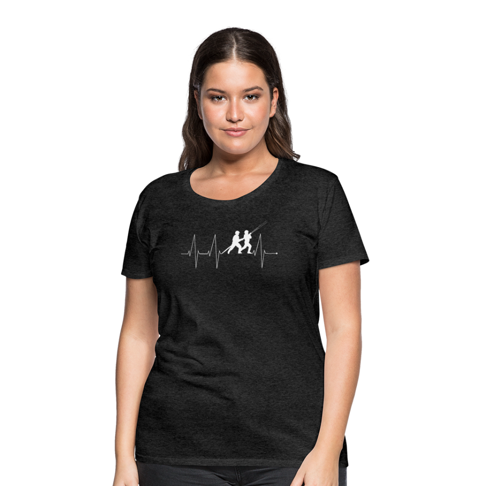 Herzschlag Feuerwehr - Frauen T-Shirt - Anthrazit