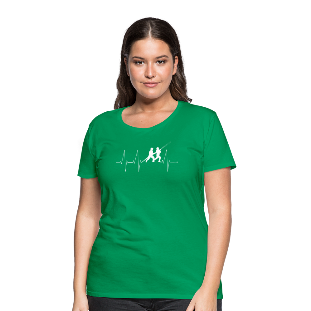 Herzschlag Feuerwehr - Frauen T-Shirt - Kelly Green