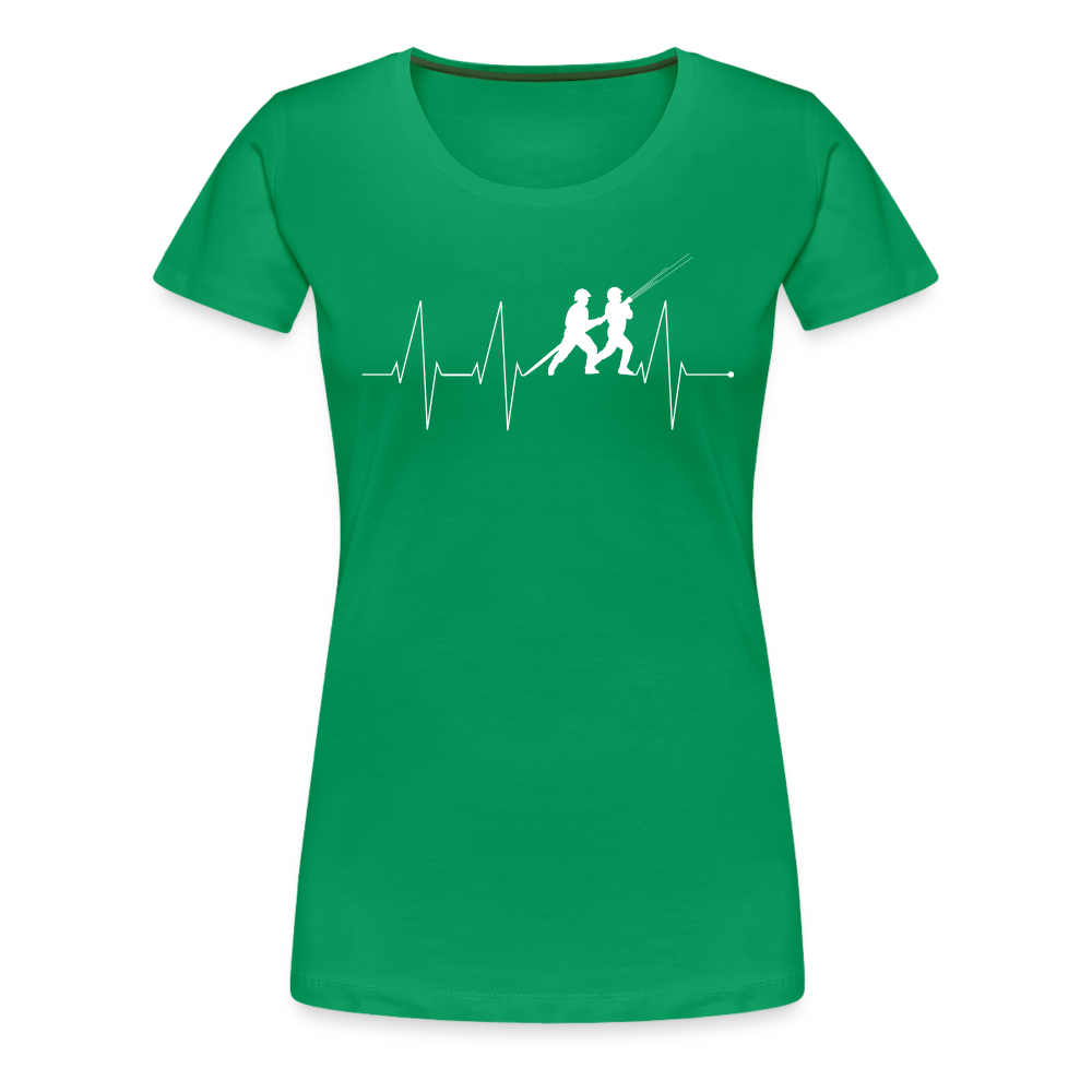 Herzschlag Feuerwehr - Frauen T-Shirt - Kelly Green
