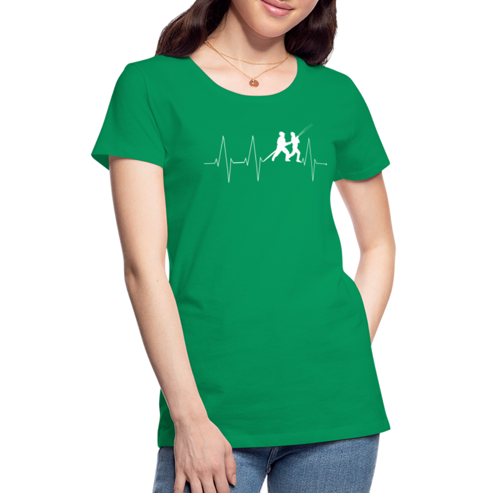 Herzschlag Feuerwehr - Frauen T-Shirt - Kelly Green