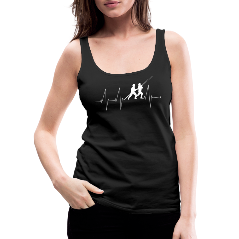 Herzschlag Feuerwehr - Frauen Tank Top - Schwarz