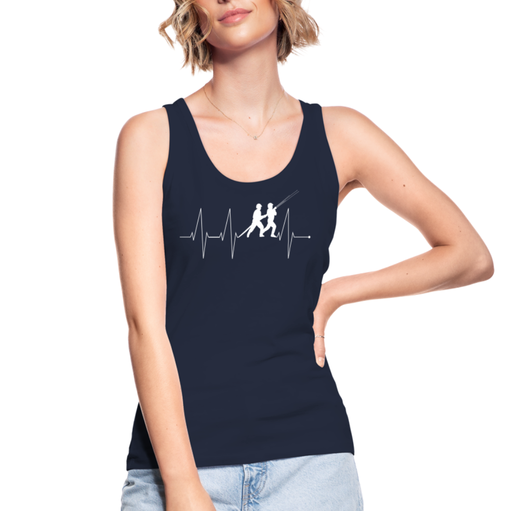 Herzschlag Feuerwehr - Frauen Tank Top aus 100% Bio-Baumwolle - Navy