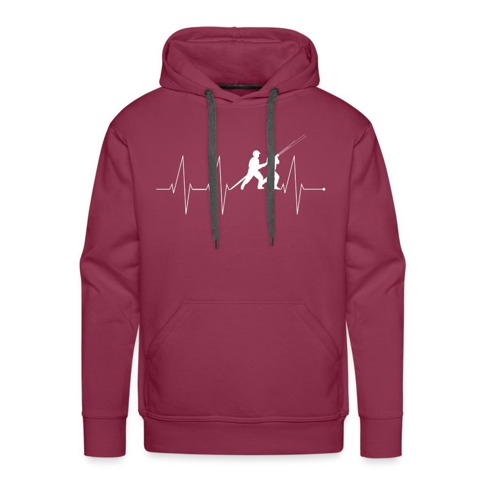 Herzschlag Feuerwehr - Männer Hoodie - Bordeaux