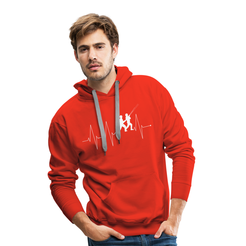 Herzschlag Feuerwehr - Männer Hoodie - Rot