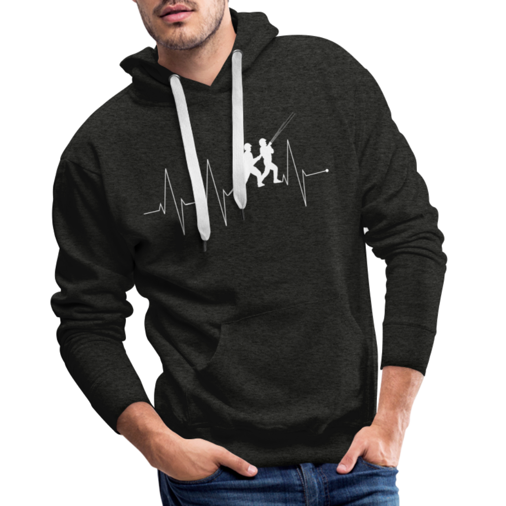 Herzschlag Feuerwehr - Männer Hoodie - Anthrazit