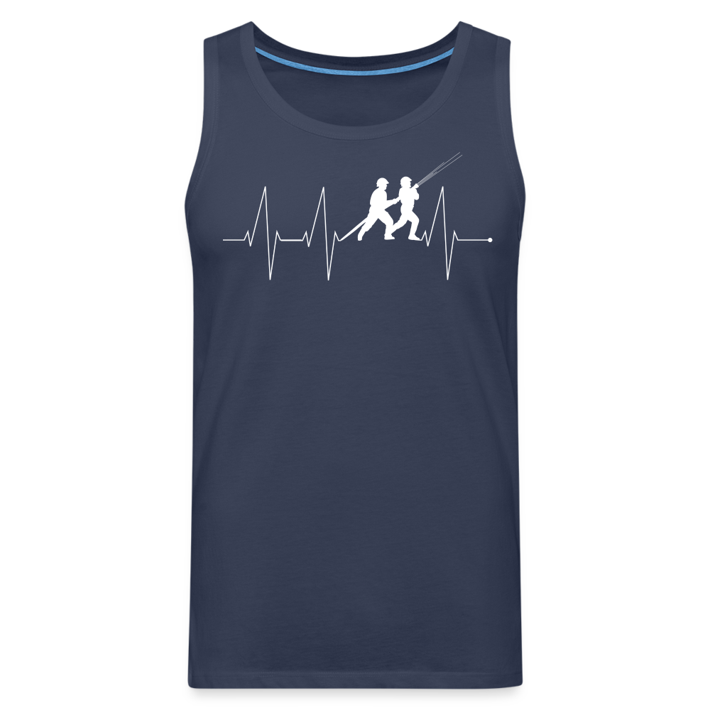 Herzschlag Feuerwehr - Männer Tank Top - Navy