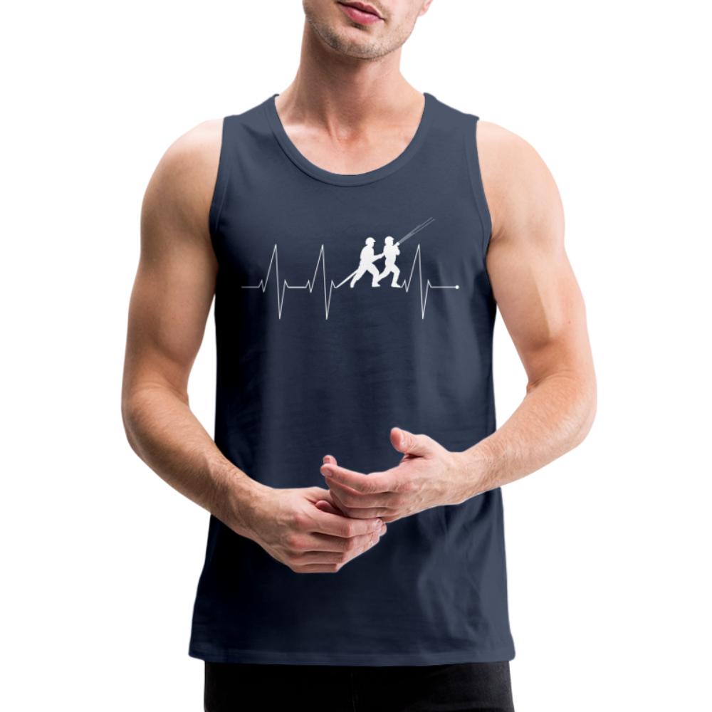 Herzschlag Feuerwehr - Männer Tank Top - Navy