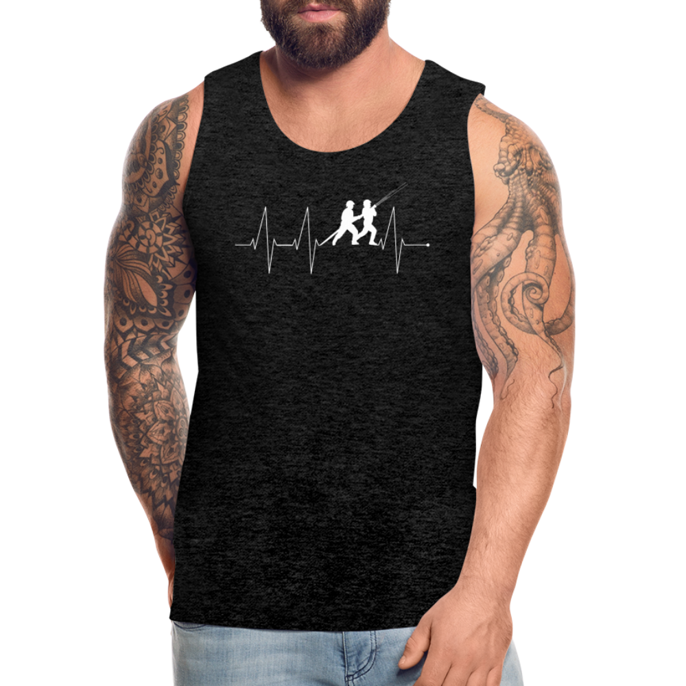 Herzschlag Feuerwehr - Männer Tank Top - Anthrazit