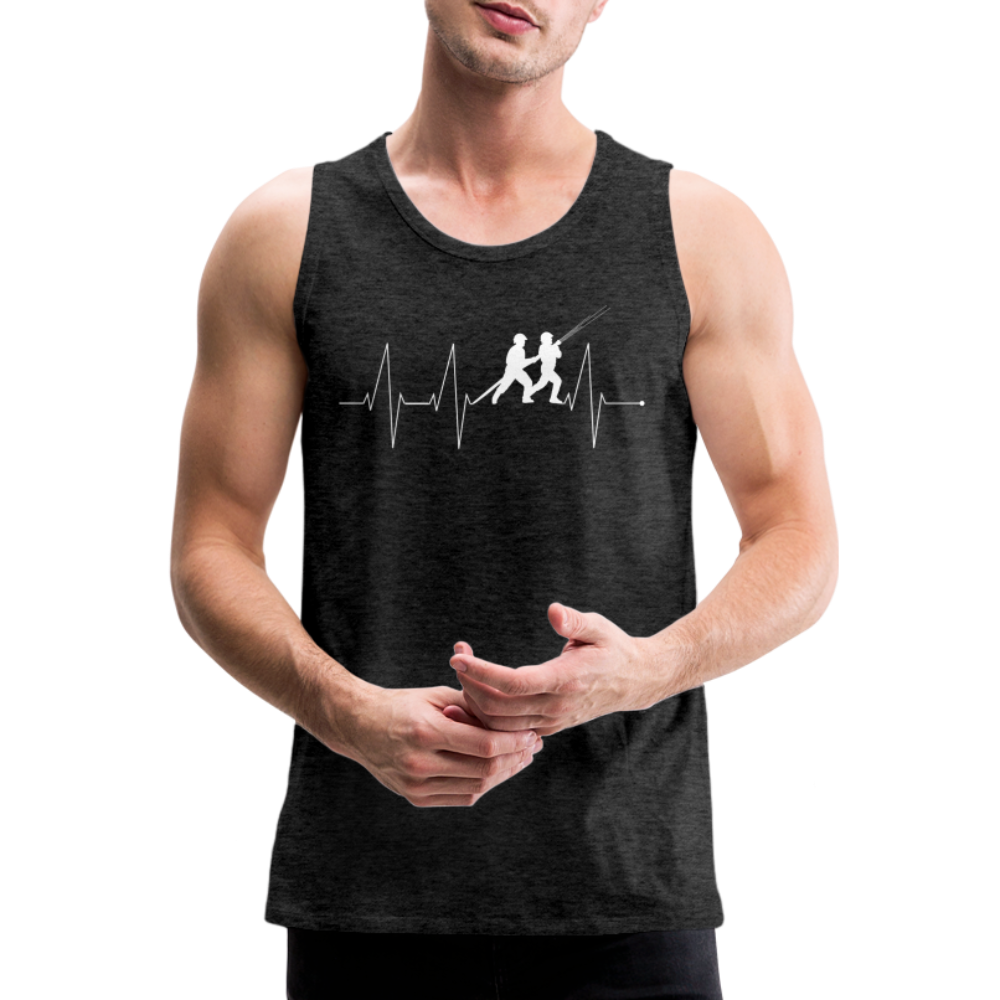 Herzschlag Feuerwehr - Männer Tank Top - Anthrazit
