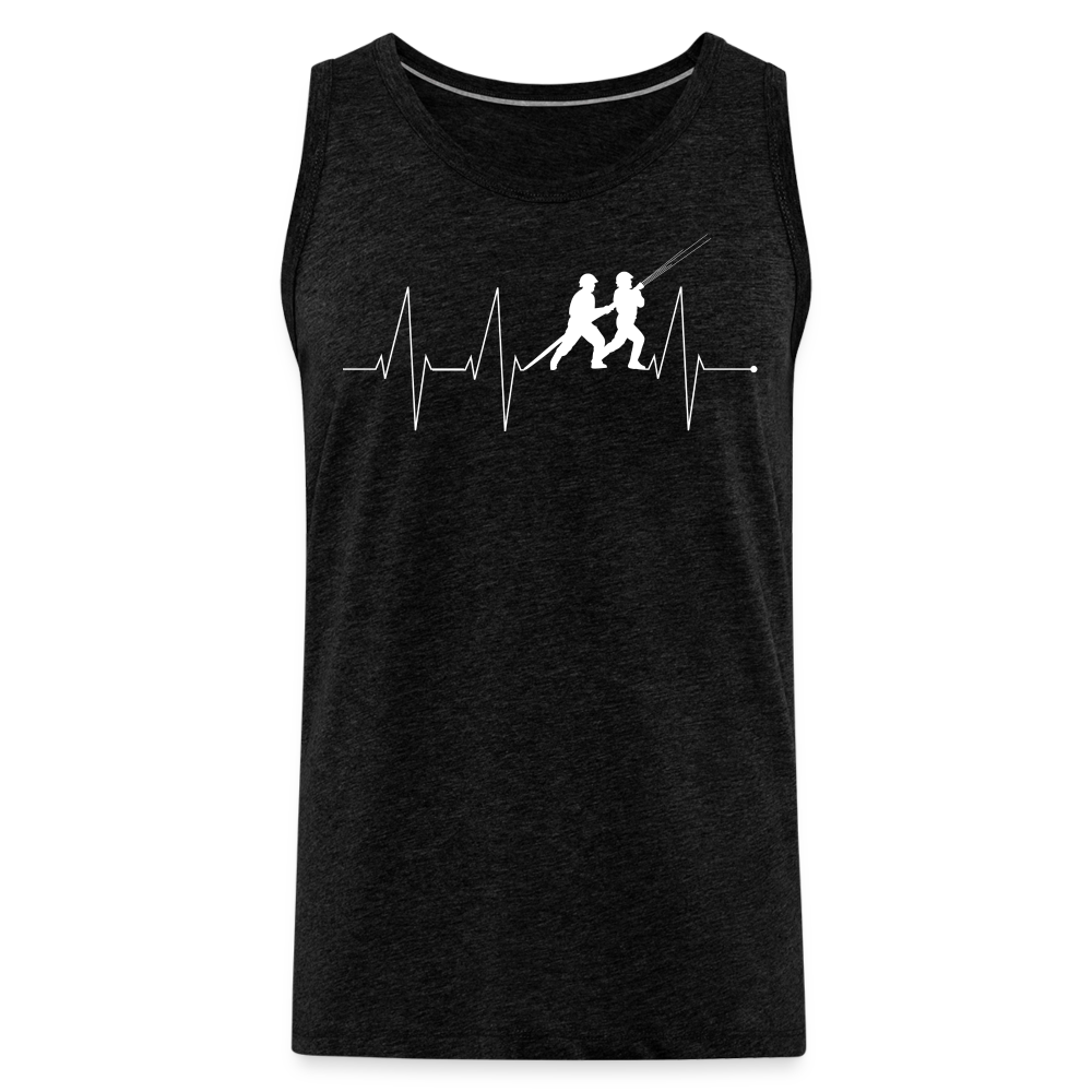Herzschlag Feuerwehr - Männer Tank Top - Anthrazit