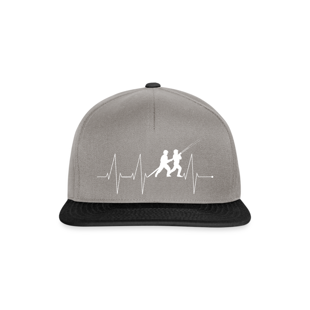 Herzschlag Feuerwehr - Snapback Cap - Graphit/Schwarz