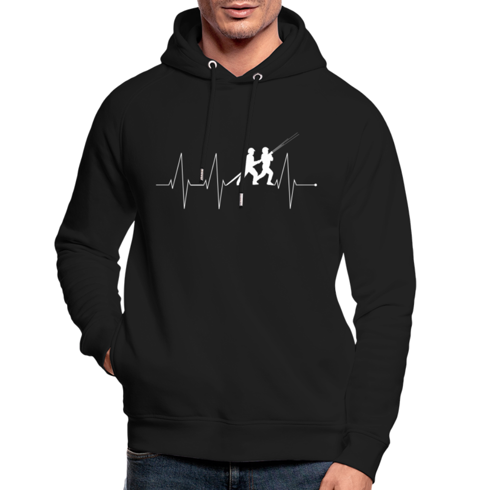 Herzschlag Feuerwehr Unisex BioHoodie Die Brillies