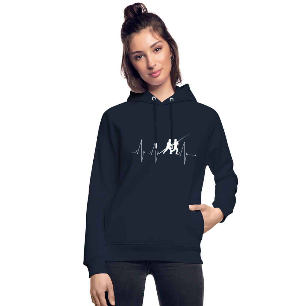 Herzschlag Feuerwehr - Unisex Bio-Hoodie - Navy