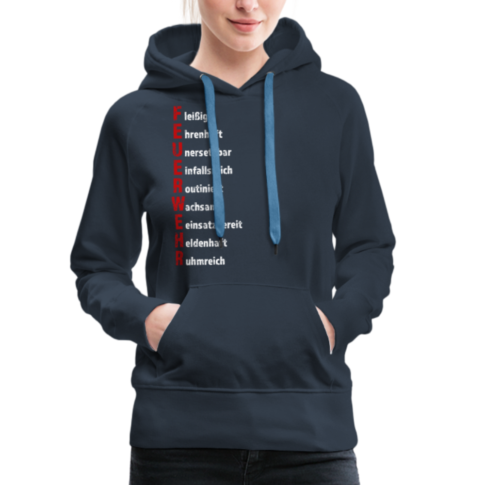 Feuerwehr Schriftzug - Frauen Hoodie - Navy