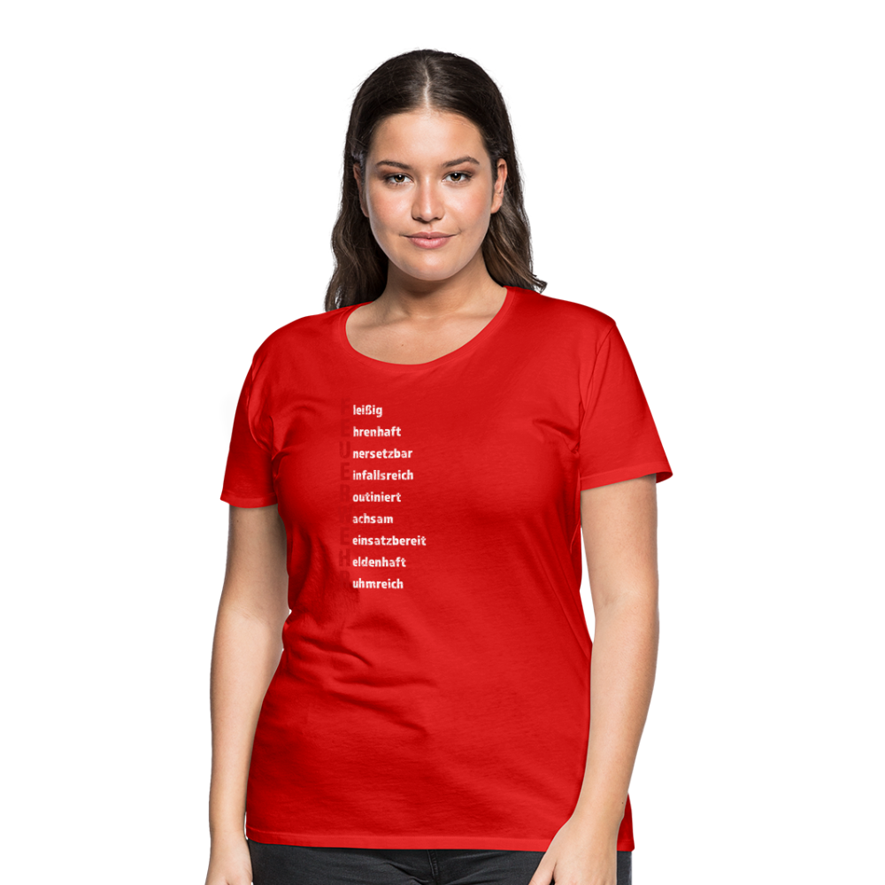 Feuerwehr Schriftzug - Frauen T-Shirt - Rot
