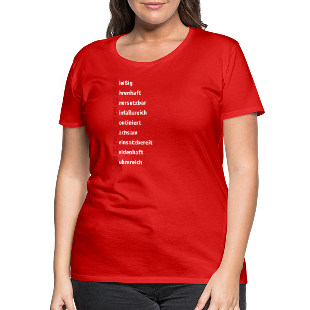 Feuerwehr Schriftzug - Frauen T-Shirt - Rot