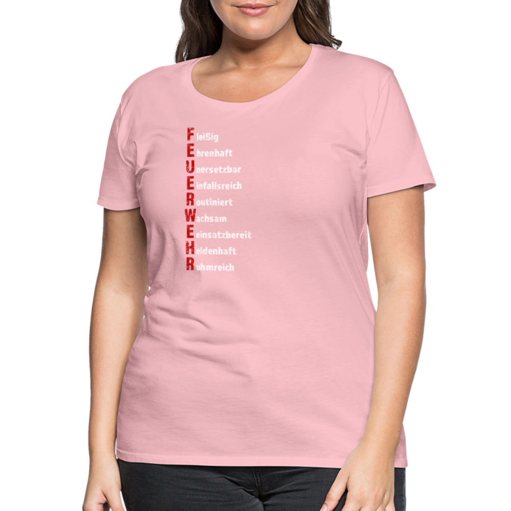Feuerwehr Schriftzug - Frauen T-Shirt - Hellrosa