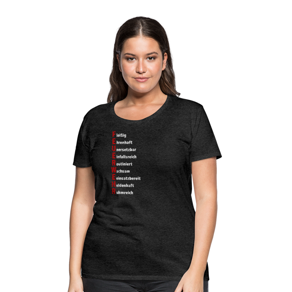 Feuerwehr Schriftzug - Frauen T-Shirt - Anthrazit