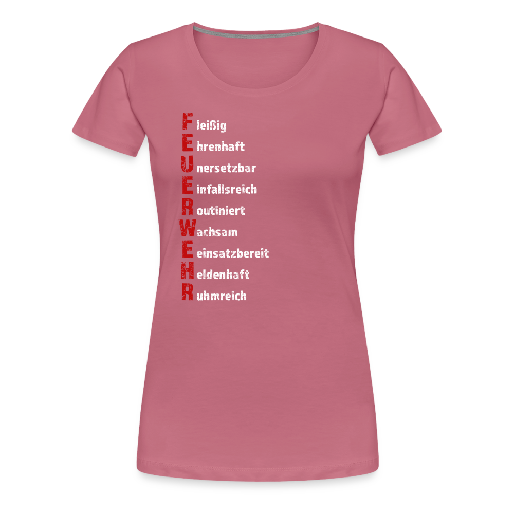 Feuerwehr Schriftzug - Frauen T-Shirt - Malve