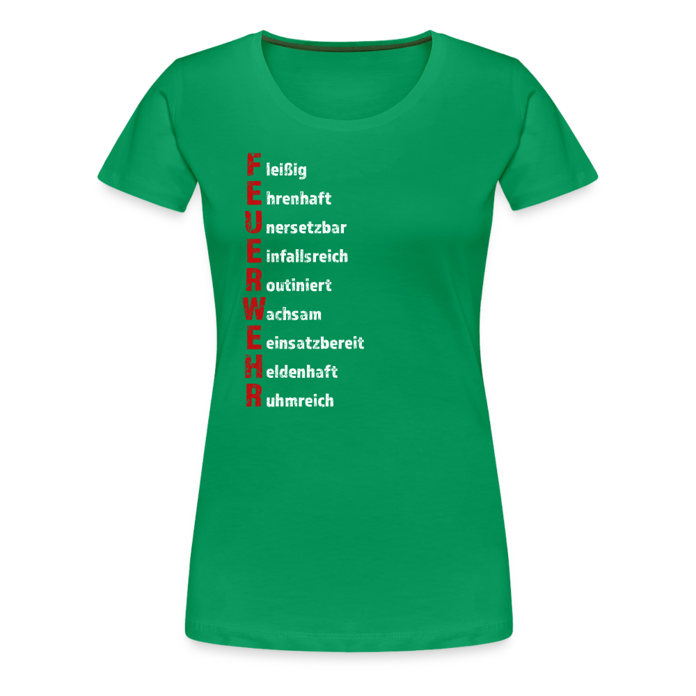 Feuerwehr Schriftzug - Frauen T-Shirt - Kelly Green