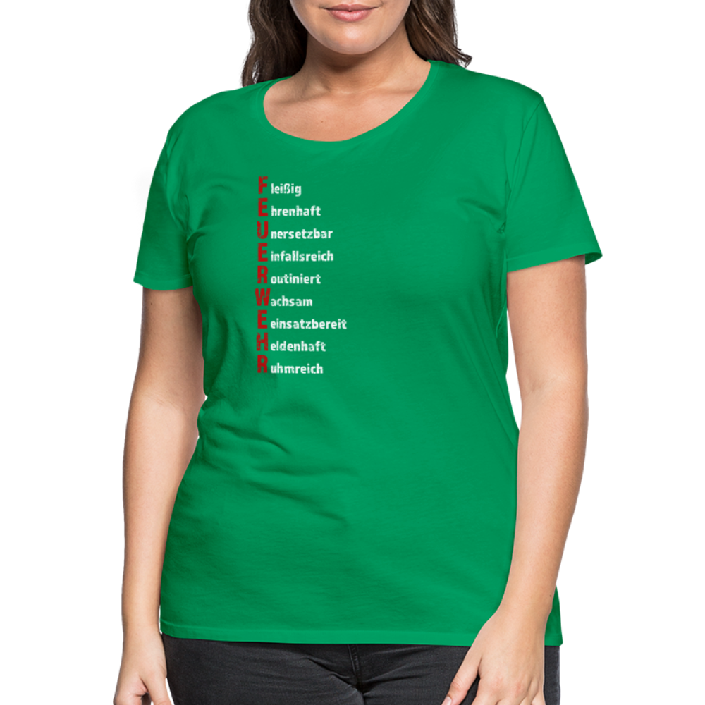 Feuerwehr Schriftzug - Frauen T-Shirt - Kelly Green
