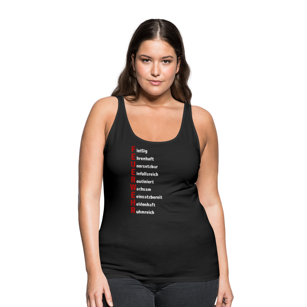 Feuerwehr Schriftzug - Frauen Tank Top - Schwarz