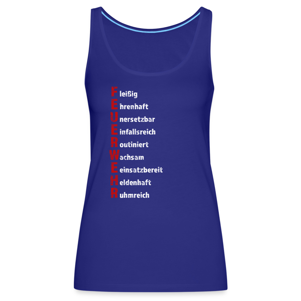 Feuerwehr Schriftzug - Frauen Tank Top - Königsblau