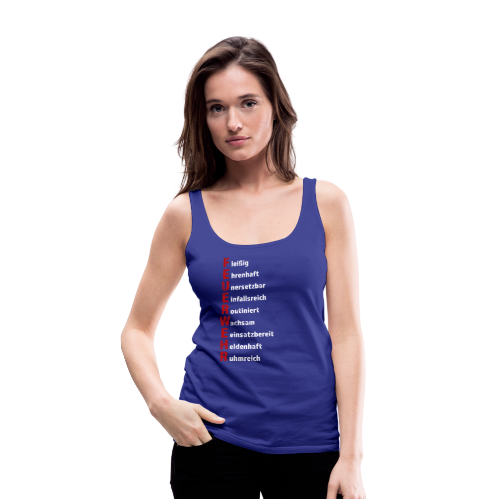 Feuerwehr Schriftzug - Frauen Tank Top - Königsblau