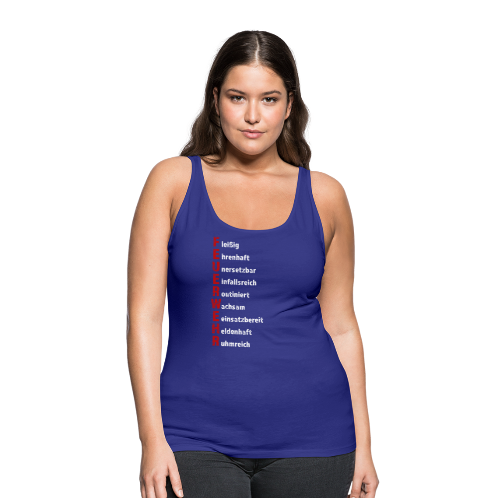 Feuerwehr Schriftzug - Frauen Tank Top - Königsblau