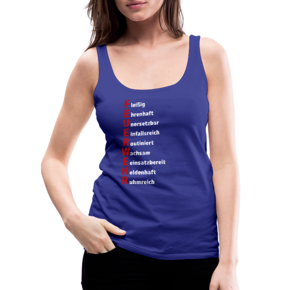 Feuerwehr Schriftzug - Frauen Tank Top - Königsblau