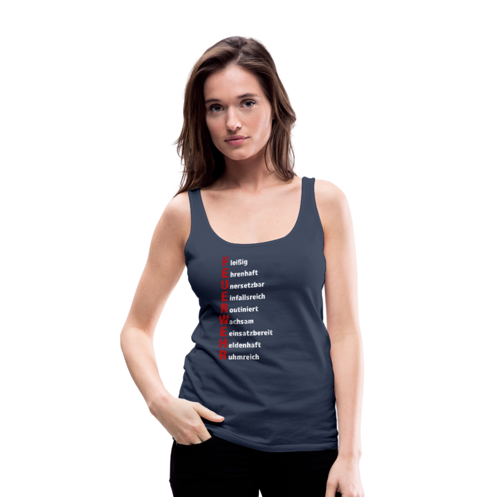 Feuerwehr Schriftzug - Frauen Tank Top - Navy