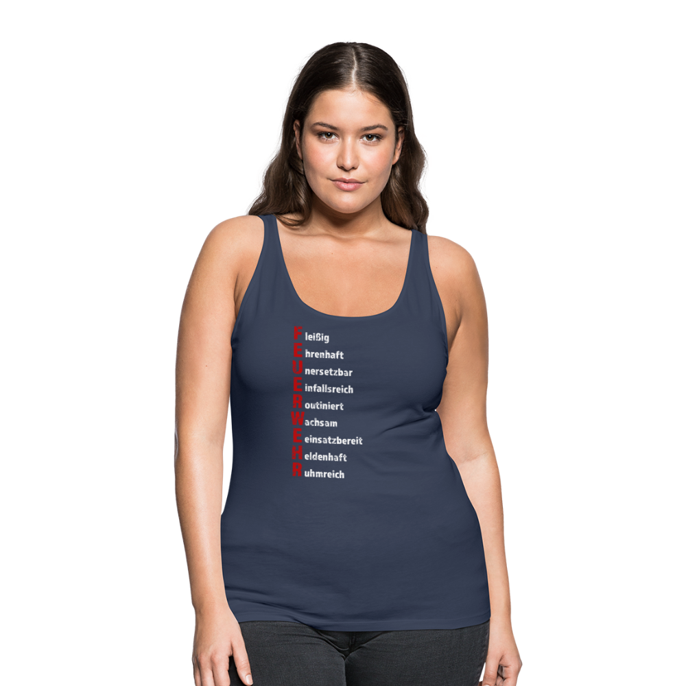 Feuerwehr Schriftzug - Frauen Tank Top - Navy